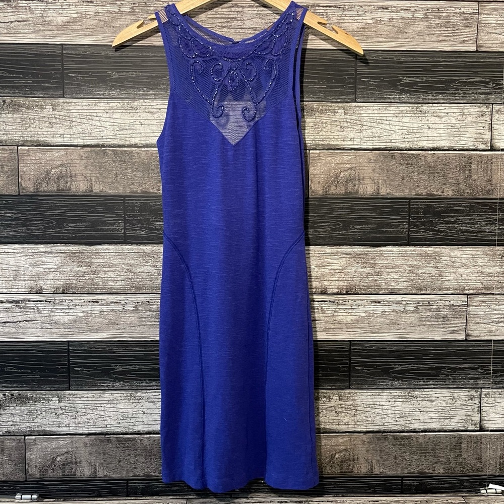 Free People Indigo Bodycon Backless Mini Dress Women’s Size XS Cotton - Picture 1 of 11